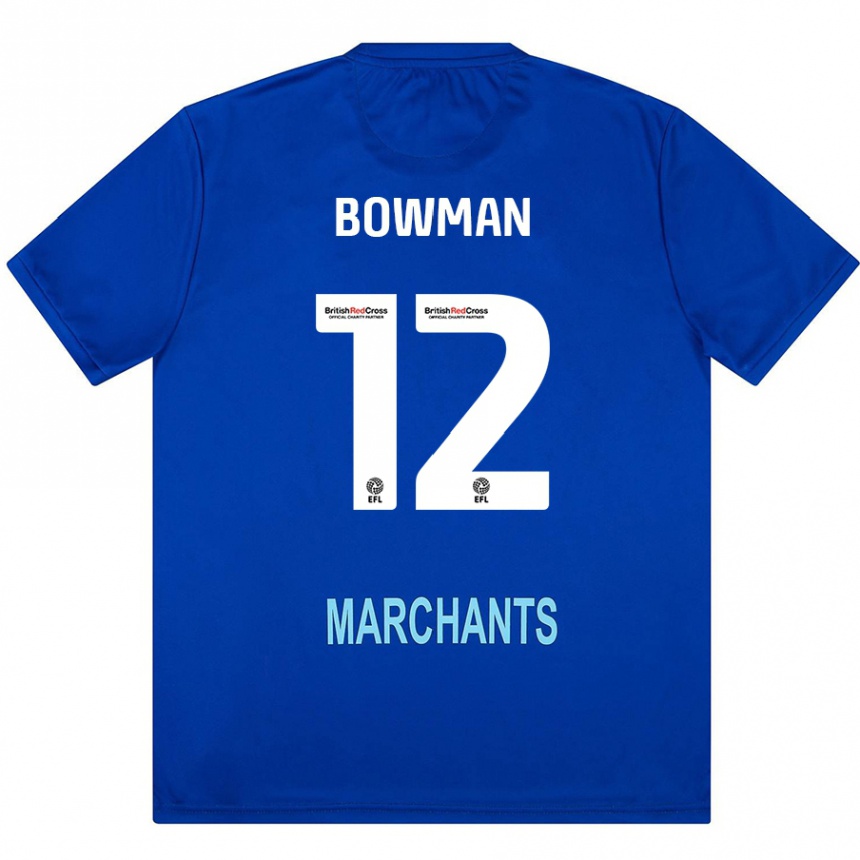 Gyermek Labdarúgás Ryan Bowman #12 Zöld Idegenbeli Jersey 2024/25 Mez Póló Ing