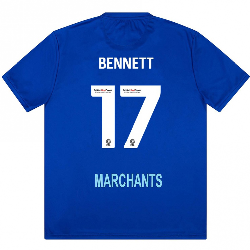 Gyermek Labdarúgás Scot Bennett #17 Zöld Idegenbeli Jersey 2024/25 Mez Póló Ing