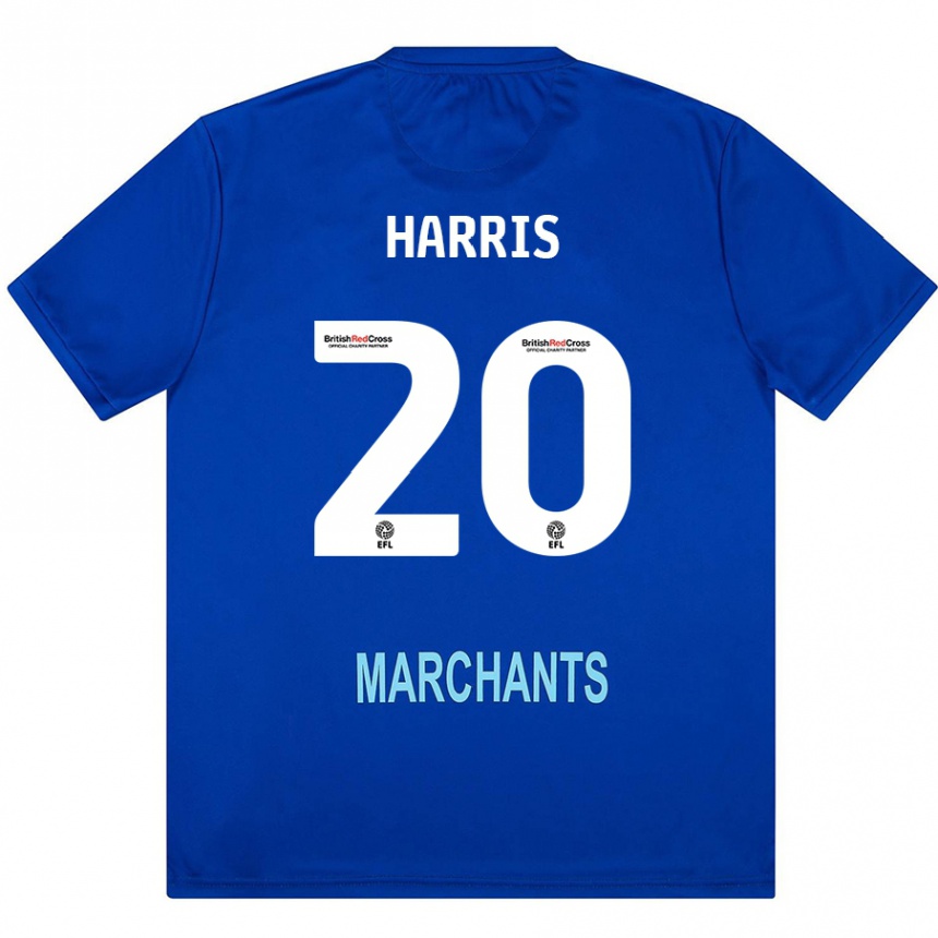 Gyermek Labdarúgás Max Harris #20 Zöld Idegenbeli Jersey 2024/25 Mez Póló Ing