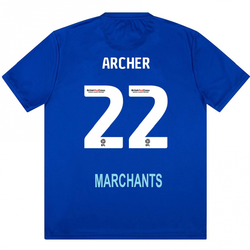 Gyermek Labdarúgás Ethon Archer #22 Zöld Idegenbeli Jersey 2024/25 Mez Póló Ing