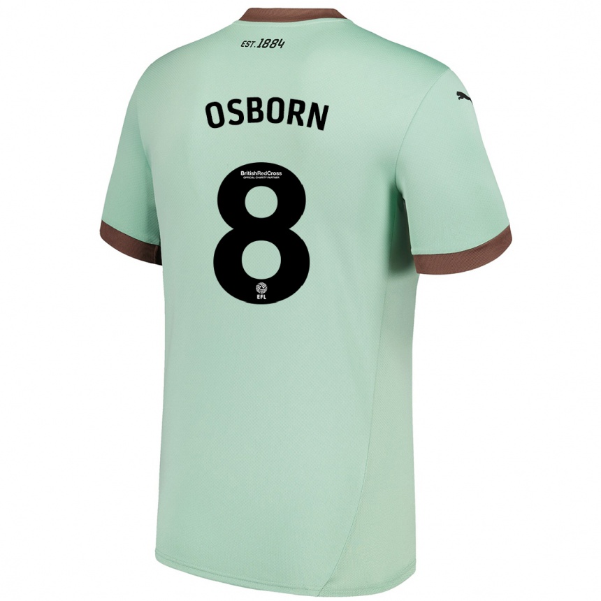 Gyermek Labdarúgás Ben Osborn #8 Halványzöld Idegenbeli Jersey 2024/25 Mez Póló Ing