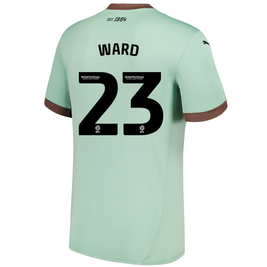 Gyermek Labdarúgás Joe Ward #23 Halványzöld Idegenbeli Jersey 2024/25 Mez Póló Ing