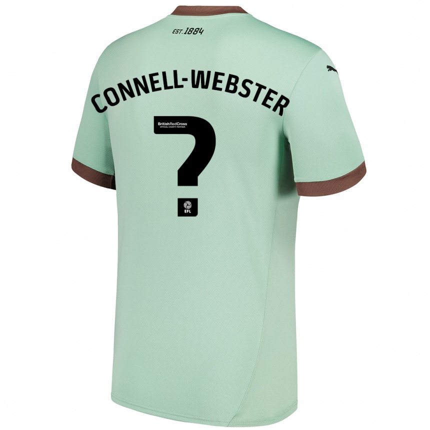 Gyermek Labdarúgás Braidy Connell-Webster #0 Halványzöld Idegenbeli Jersey 2024/25 Mez Póló Ing