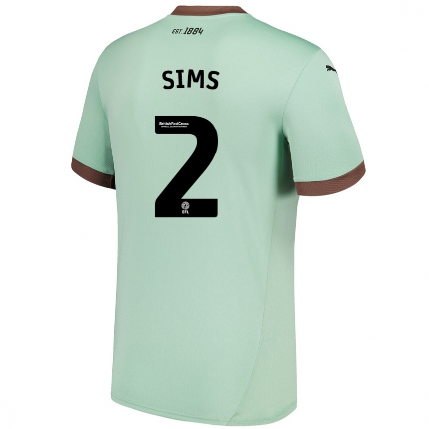 Gyermek Labdarúgás Amy Sims #2 Halványzöld Idegenbeli Jersey 2024/25 Mez Póló Ing