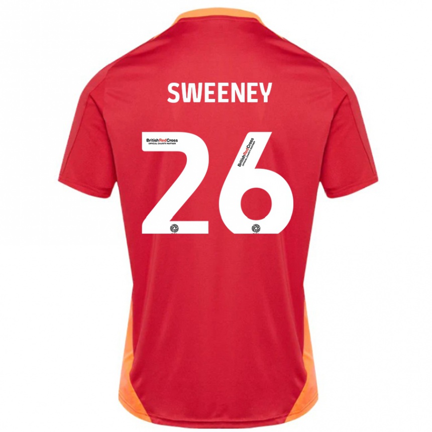 Gyermek Labdarúgás Pierce Sweeney #26 Kék Törtfehér Idegenbeli Jersey 2024/25 Mez Póló Ing