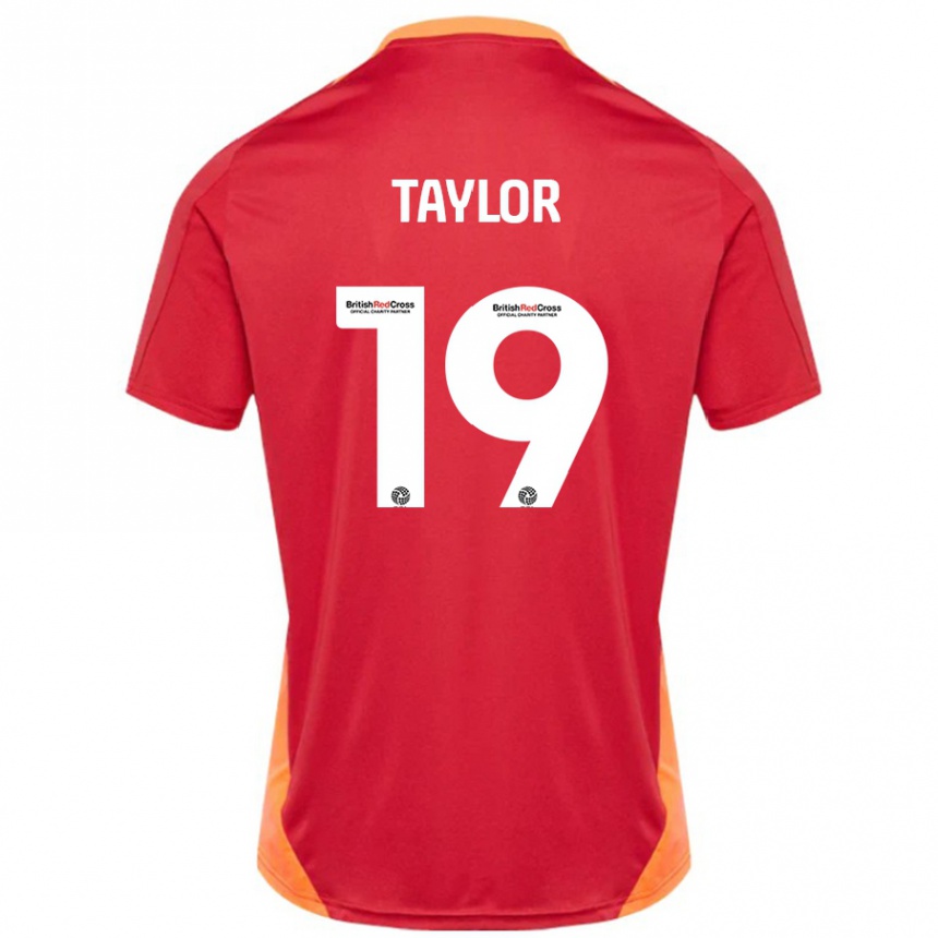 Gyermek Labdarúgás Mollie Taylor #19 Kék Törtfehér Idegenbeli Jersey 2024/25 Mez Póló Ing