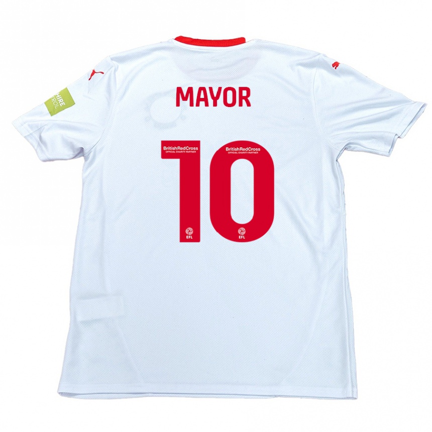 Gyermek Labdarúgás Danny Mayor #10 Fehér Idegenbeli Jersey 2024/25 Mez Póló Ing