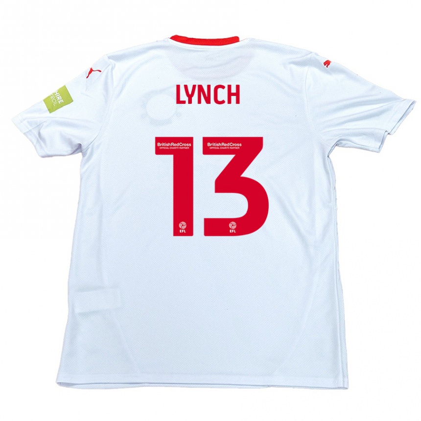 Gyermek Labdarúgás Jay Lynch #13 Fehér Idegenbeli Jersey 2024/25 Mez Póló Ing