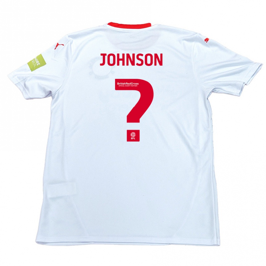 Gyermek Labdarúgás Will Johnson #0 Fehér Idegenbeli Jersey 2024/25 Mez Póló Ing