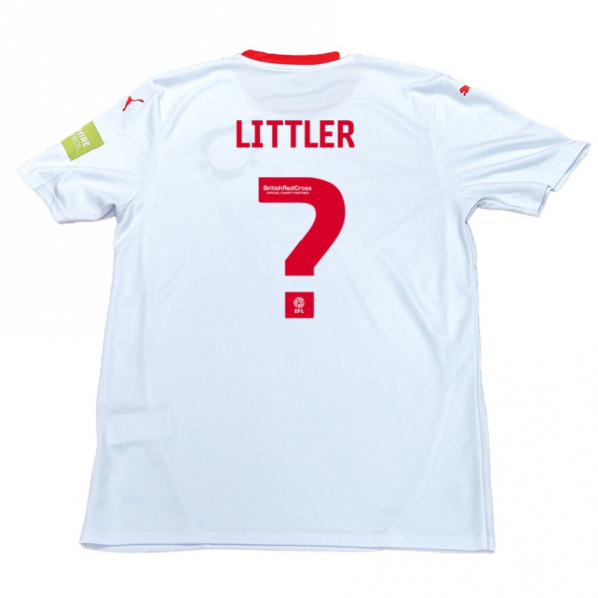 Gyermek Labdarúgás Zack Littler #0 Fehér Idegenbeli Jersey 2024/25 Mez Póló Ing