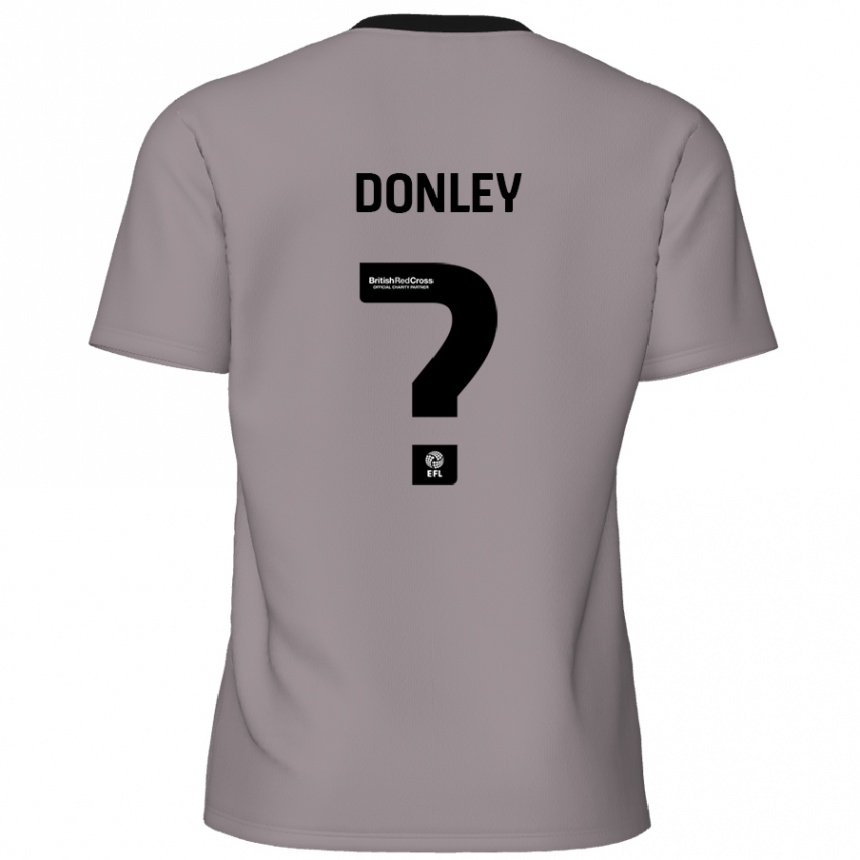 Gyermek Labdarúgás Jamie Donley #0 Szürke Idegenbeli Jersey 2024/25 Mez Póló Ing