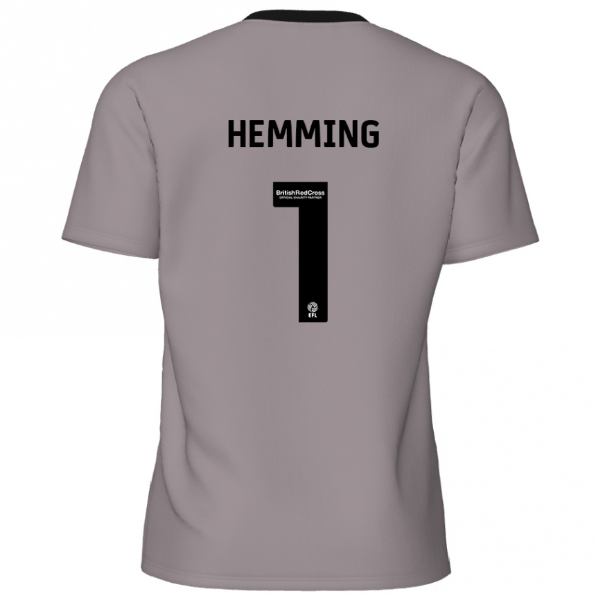 Gyermek Labdarúgás Zach Hemming #1 Szürke Idegenbeli Jersey 2024/25 Mez Póló Ing