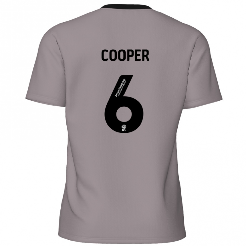 Gyermek Labdarúgás Brandon Cooper #6 Szürke Idegenbeli Jersey 2024/25 Mez Póló Ing