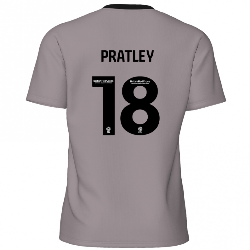 Gyermek Labdarúgás Darren Pratley #18 Szürke Idegenbeli Jersey 2024/25 Mez Póló Ing