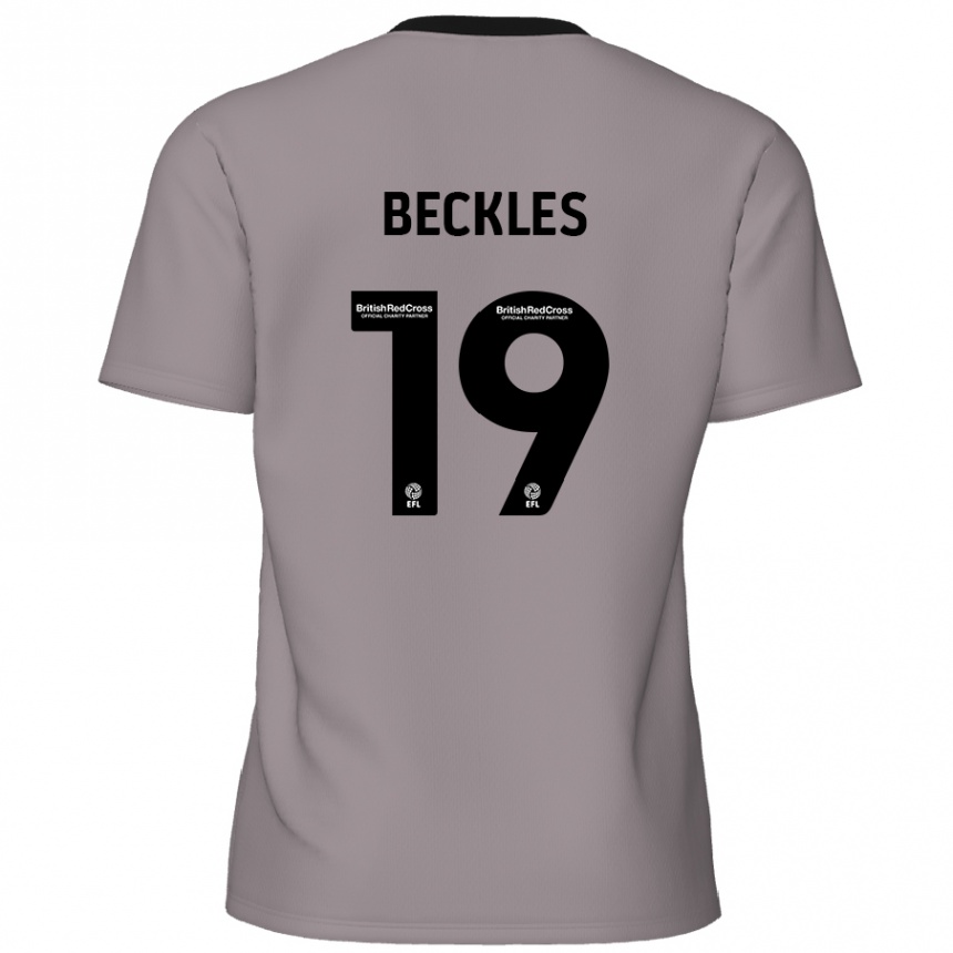 Gyermek Labdarúgás Omar Beckles #19 Szürke Idegenbeli Jersey 2024/25 Mez Póló Ing