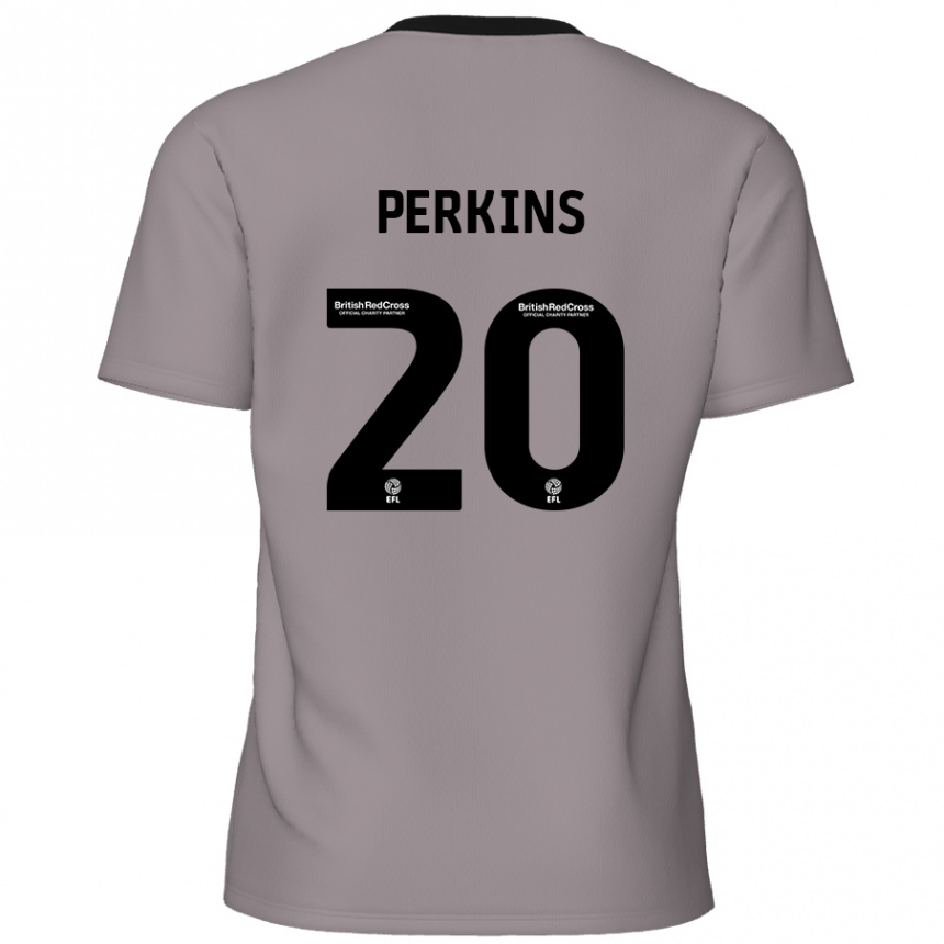 Gyermek Labdarúgás Sonny Perkins #20 Szürke Idegenbeli Jersey 2024/25 Mez Póló Ing