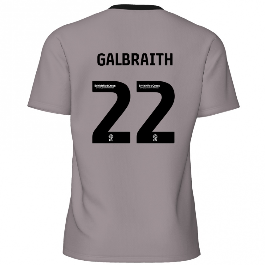 Gyermek Labdarúgás Ethan Galbraith #22 Szürke Idegenbeli Jersey 2024/25 Mez Póló Ing