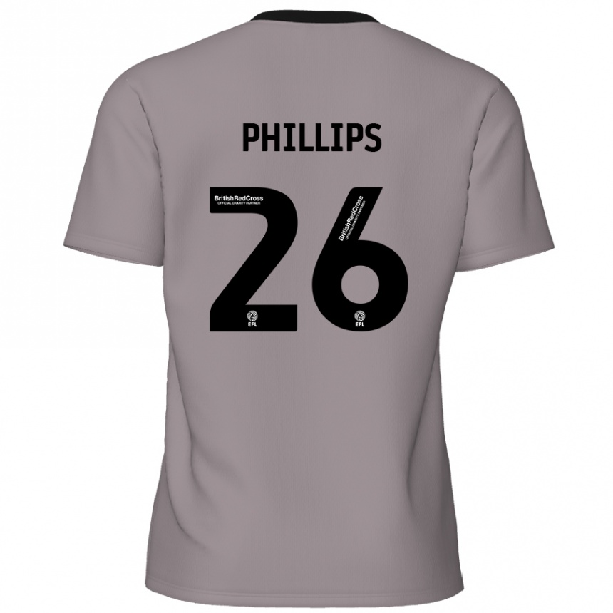 Gyermek Labdarúgás Noah Phillips #26 Szürke Idegenbeli Jersey 2024/25 Mez Póló Ing