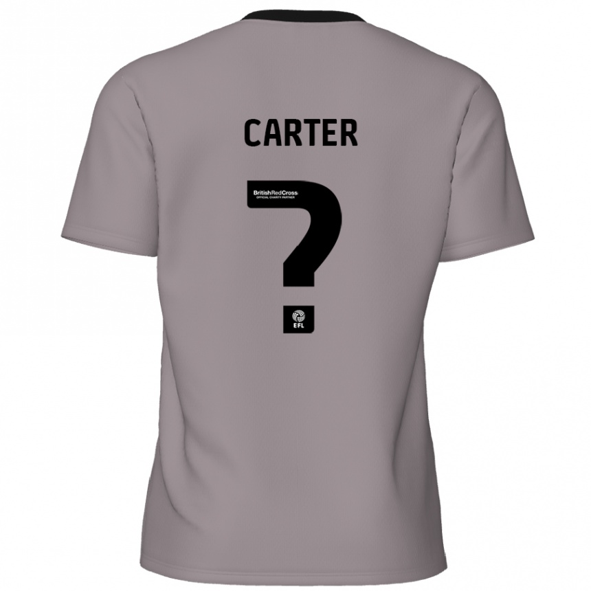 Gyermek Labdarúgás Dan Carter #0 Szürke Idegenbeli Jersey 2024/25 Mez Póló Ing