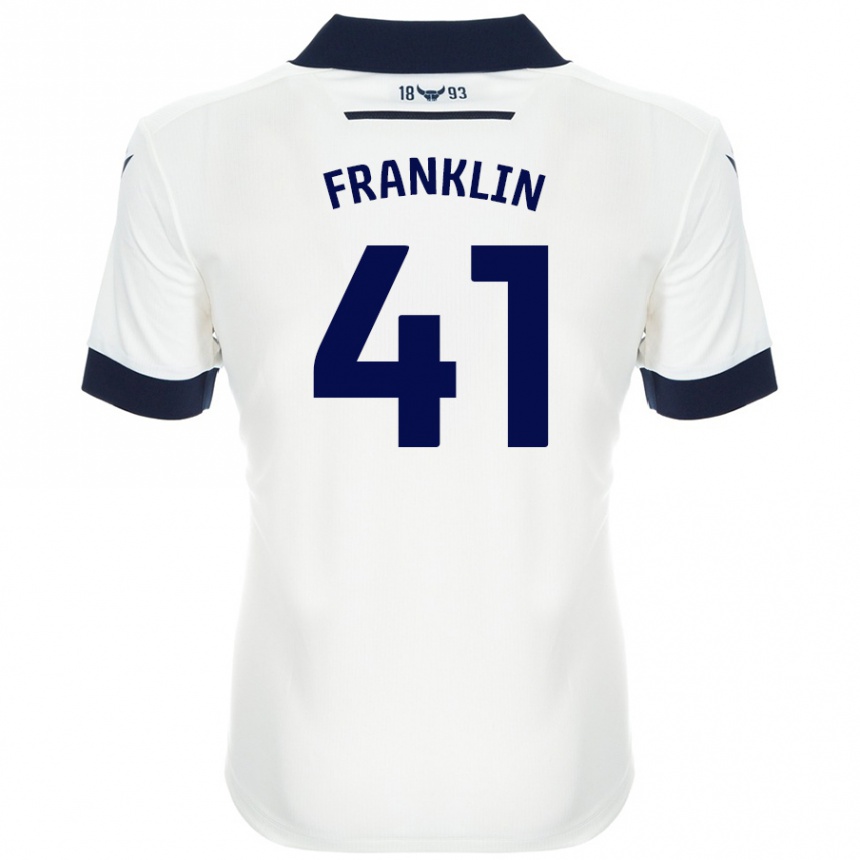 Gyermek Labdarúgás George Franklin #41 Fehér Sötétkék Idegenbeli Jersey 2024/25 Mez Póló Ing