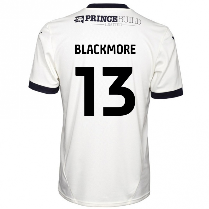 Gyermek Labdarúgás Will Blackmore #13 Törtfehér Fekete Idegenbeli Jersey 2024/25 Mez Póló Ing