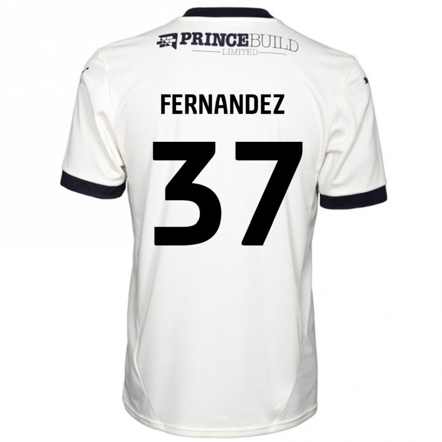 Gyermek Labdarúgás Emmanuel Fernandez #37 Törtfehér Fekete Idegenbeli Jersey 2024/25 Mez Póló Ing