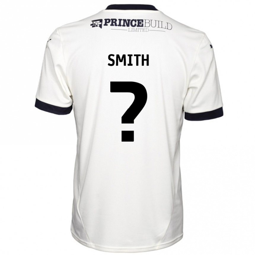 Gyermek Labdarúgás Bastian Smith #0 Törtfehér Fekete Idegenbeli Jersey 2024/25 Mez Póló Ing