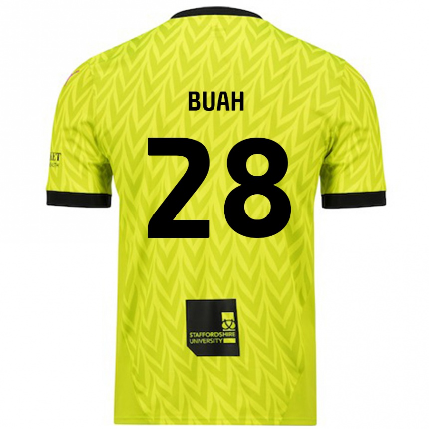 Gyermek Labdarúgás Andrew Buah #28 Fluoreszkáló Zöld Idegenbeli Jersey 2024/25 Mez Póló Ing