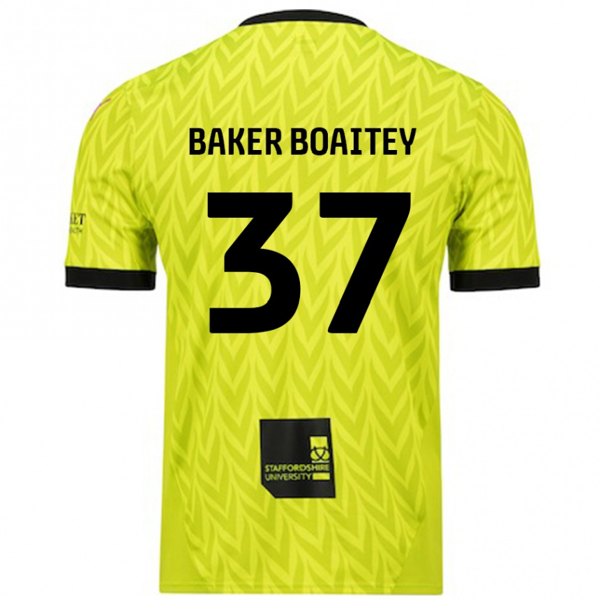 Gyermek Labdarúgás Benicio Baker-Boaitey #37 Fluoreszkáló Zöld Idegenbeli Jersey 2024/25 Mez Póló Ing