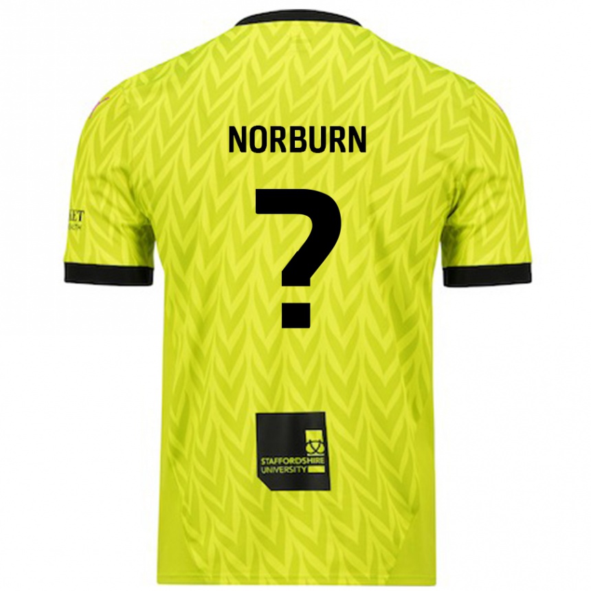 Gyermek Labdarúgás Dylan Norburn #0 Fluoreszkáló Zöld Idegenbeli Jersey 2024/25 Mez Póló Ing