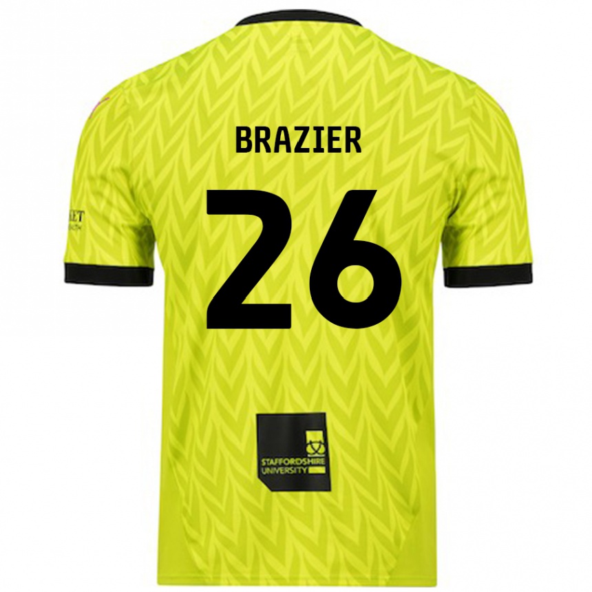 Gyermek Labdarúgás Liam Brazier #26 Fluoreszkáló Zöld Idegenbeli Jersey 2024/25 Mez Póló Ing