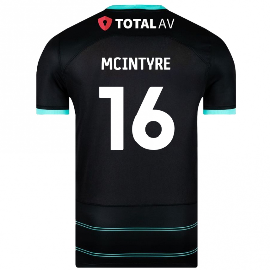 Gyermek Labdarúgás Tom Mcintyre #16 Fekete Idegenbeli Jersey 2024/25 Mez Póló Ing