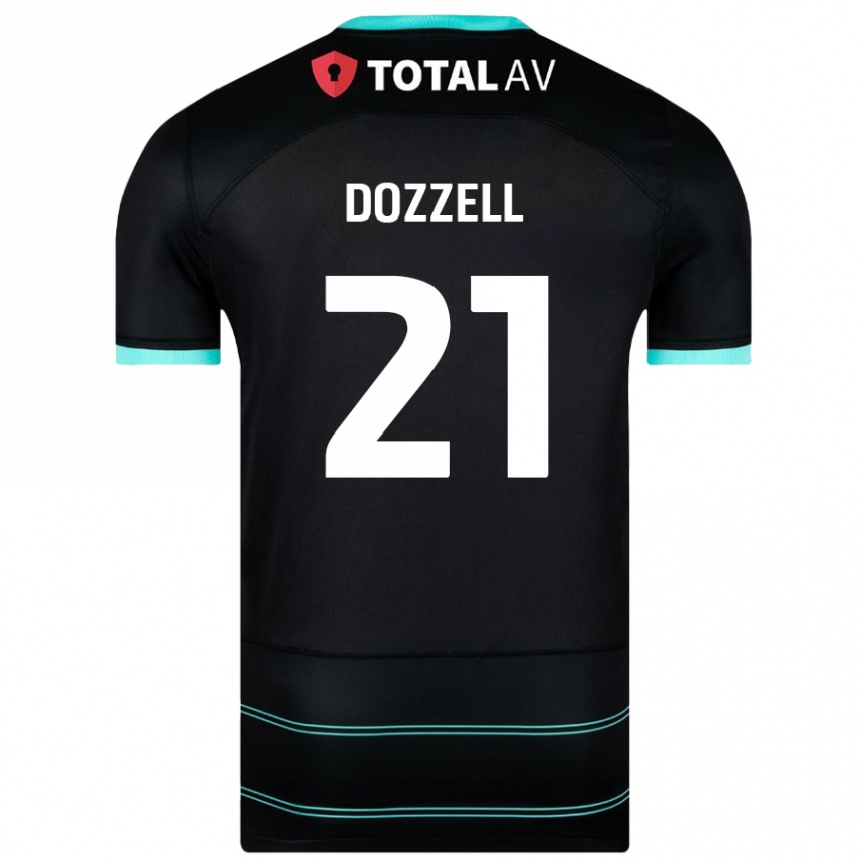 Gyermek Labdarúgás Andre Dozzell #21 Fekete Idegenbeli Jersey 2024/25 Mez Póló Ing