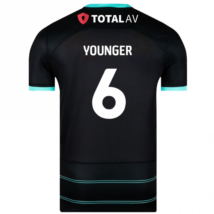 Gyermek Labdarúgás Jazz Younger #6 Fekete Idegenbeli Jersey 2024/25 Mez Póló Ing