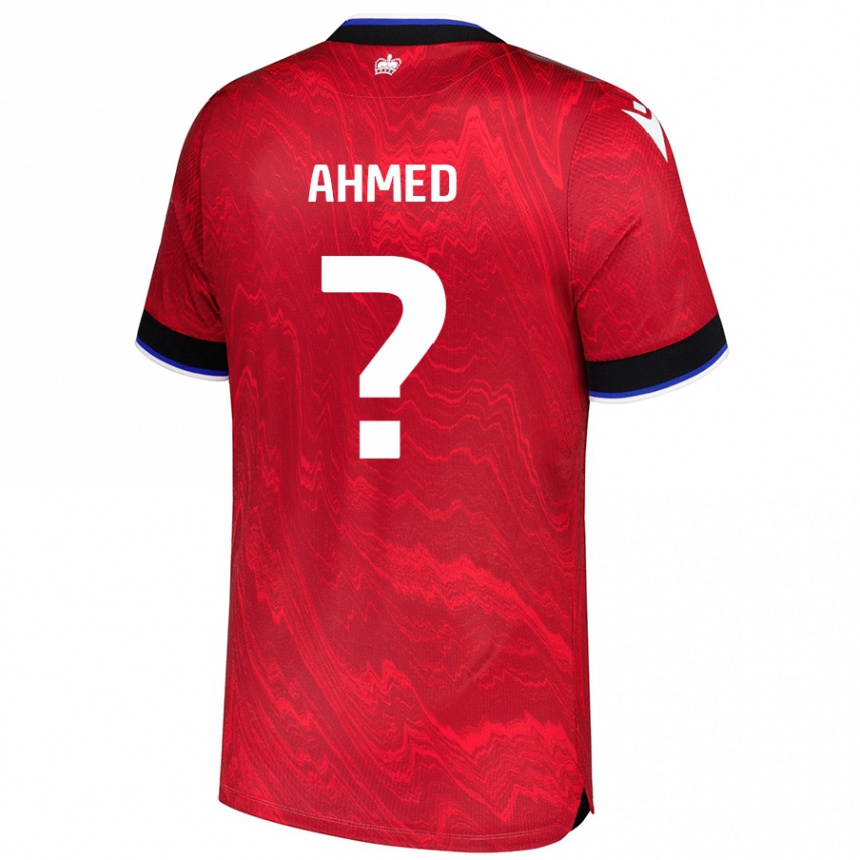 Gyermek Labdarúgás Ashqar Ahmed #0 Piros Fekete Idegenbeli Jersey 2024/25 Mez Póló Ing