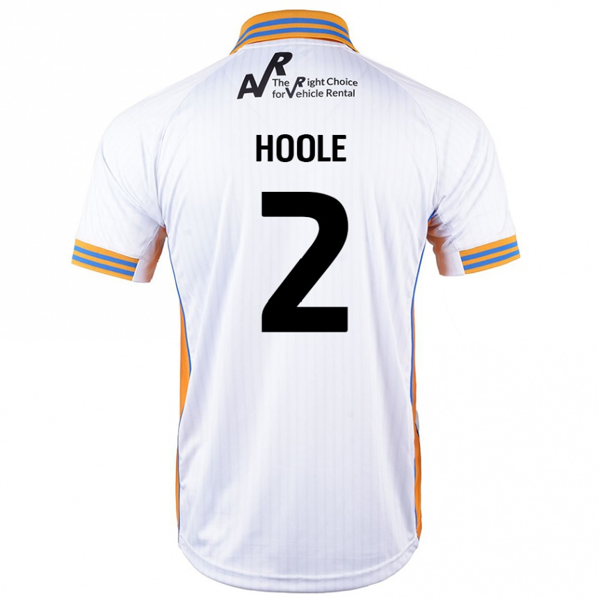 Gyermek Labdarúgás Luca Hoole #2 Fehér Idegenbeli Jersey 2024/25 Mez Póló Ing