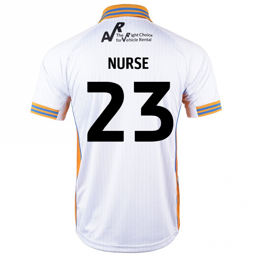 Gyermek Labdarúgás George Nurse #23 Fehér Idegenbeli Jersey 2024/25 Mez Póló Ing