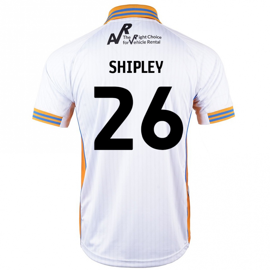 Gyermek Labdarúgás Jordan Shipley #26 Fehér Idegenbeli Jersey 2024/25 Mez Póló Ing