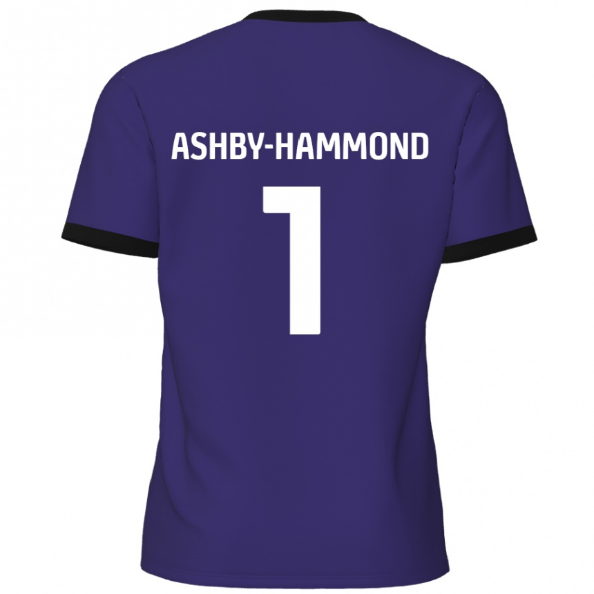 Gyermek Labdarúgás Taye Ashby-Hammond #1 Lila Idegenbeli Jersey 2024/25 Mez Póló Ing