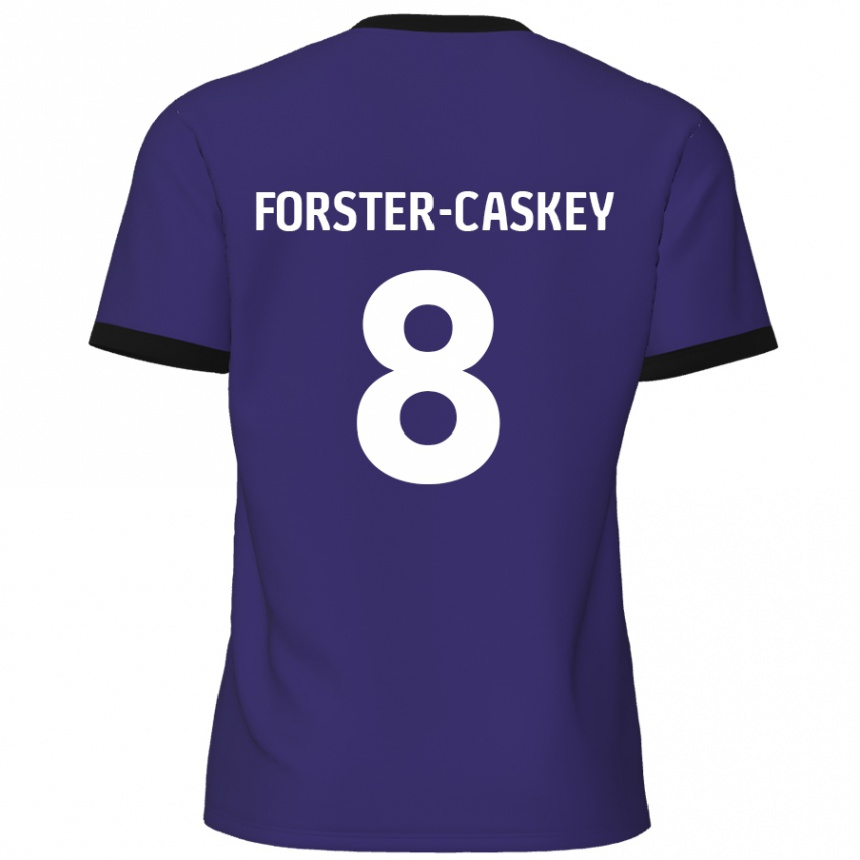 Gyermek Labdarúgás Jake Forster-Caskey #8 Lila Idegenbeli Jersey 2024/25 Mez Póló Ing