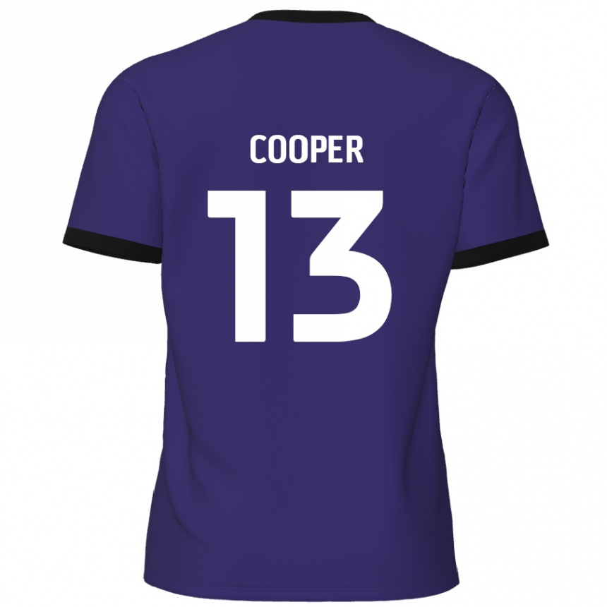 Gyermek Labdarúgás Murphy Cooper #13 Lila Idegenbeli Jersey 2024/25 Mez Póló Ing