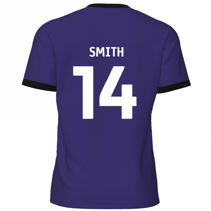 Gyermek Labdarúgás Kane Smith #14 Lila Idegenbeli Jersey 2024/25 Mez Póló Ing