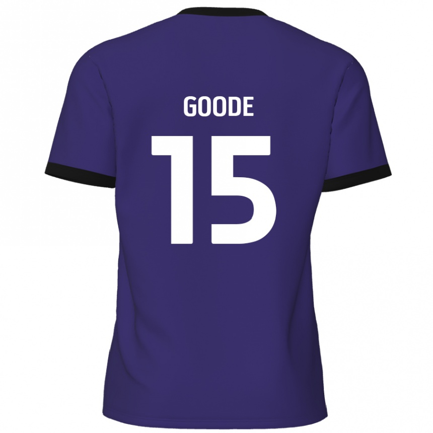 Gyermek Labdarúgás Charlie Goode #15 Lila Idegenbeli Jersey 2024/25 Mez Póló Ing