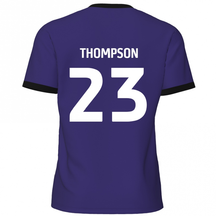 Gyermek Labdarúgás Louis Thompson #23 Lila Idegenbeli Jersey 2024/25 Mez Póló Ing