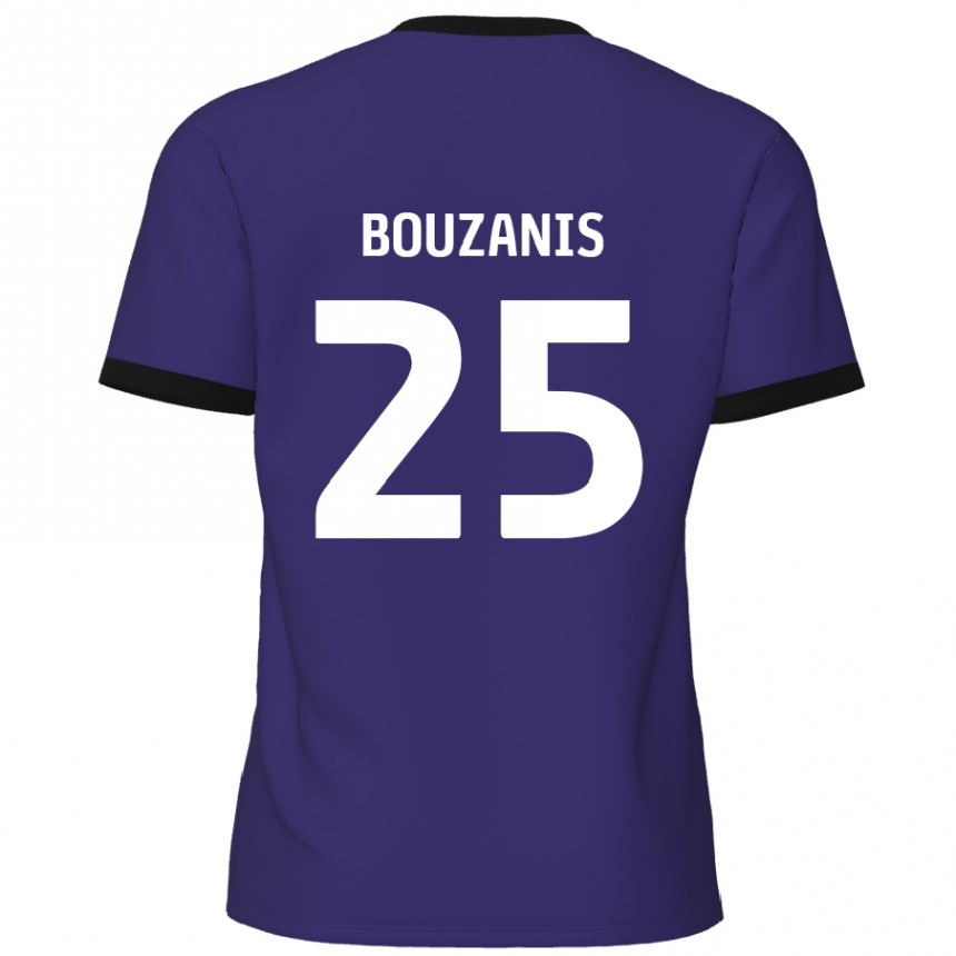 Gyermek Labdarúgás Dean Bouzanis #25 Lila Idegenbeli Jersey 2024/25 Mez Póló Ing