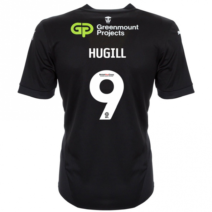 Gyermek Labdarúgás Joe Hugill #9 Fekete Idegenbeli Jersey 2024/25 Mez Póló Ing