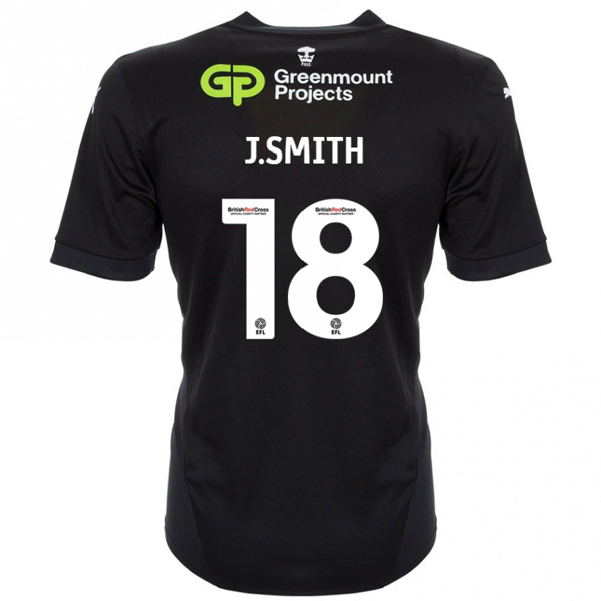 Gyermek Labdarúgás Jonny Smith #18 Fekete Idegenbeli Jersey 2024/25 Mez Póló Ing