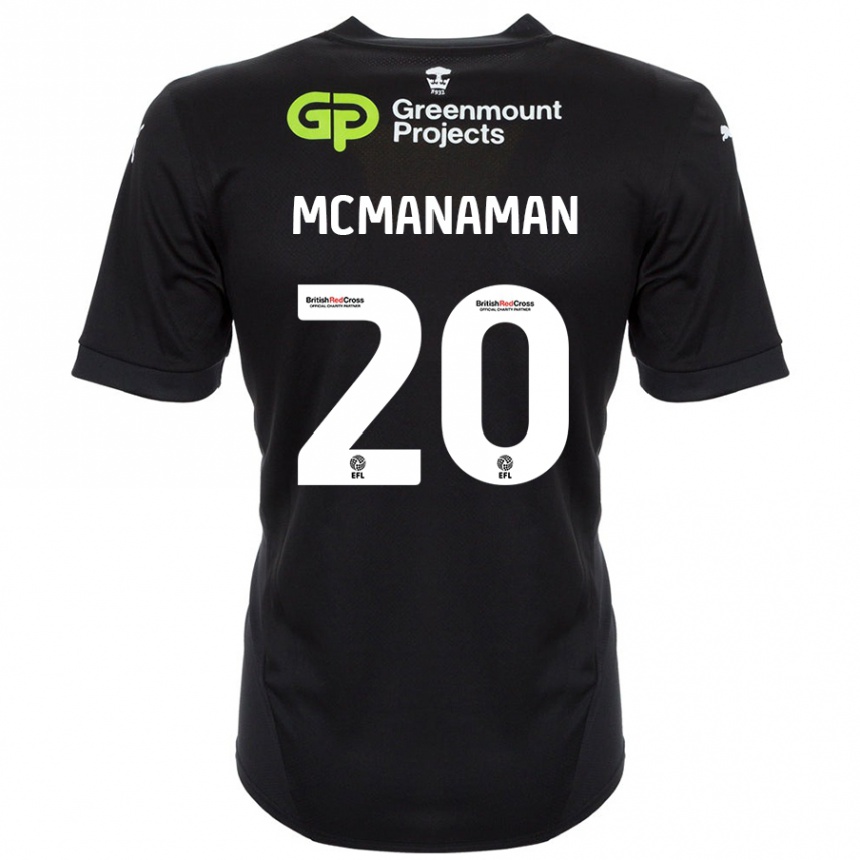 Gyermek Labdarúgás Callum Mcmanaman #20 Fekete Idegenbeli Jersey 2024/25 Mez Póló Ing