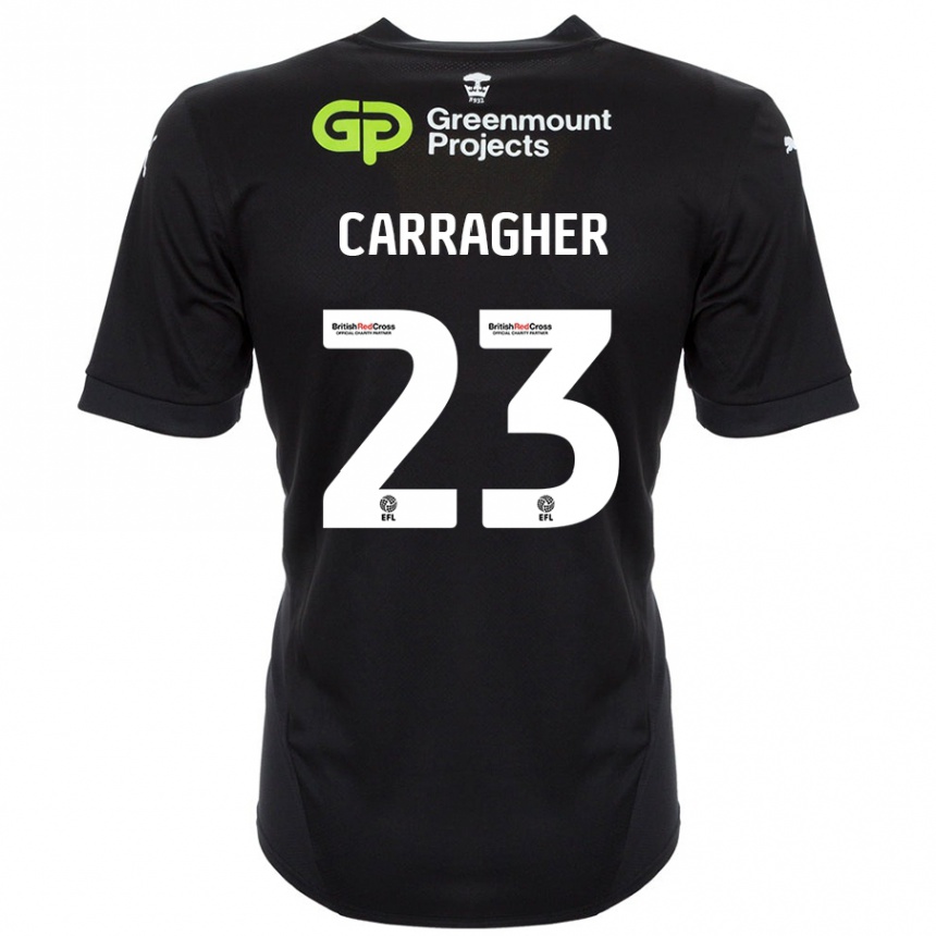 Gyermek Labdarúgás James Carragher #23 Fekete Idegenbeli Jersey 2024/25 Mez Póló Ing