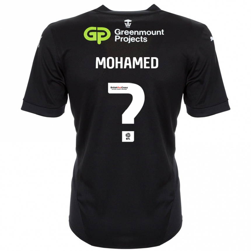 Gyermek Labdarúgás Jarma Mohamed #0 Fekete Idegenbeli Jersey 2024/25 Mez Póló Ing